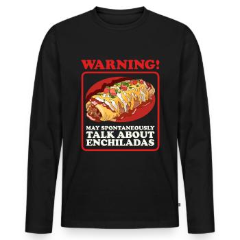 Enchilada Mexican Enchiladas Gift - Men's Premium Organic Long Sleeve Shirt - black - Front - Nico (187cm)