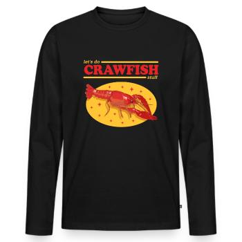 Flusskrebs Edelkrebs Meeresfrüchte Geschenk - Männer Premium Bio Langarmshirt - Schwarz - Vorne - Nico (187cm)