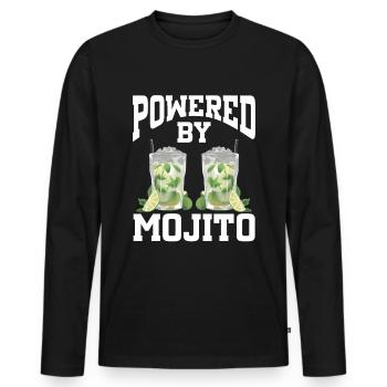 Powered By Mojito - Men's Premium Organic Long Sleeve Shirt - black - Front - Nico (187cm)