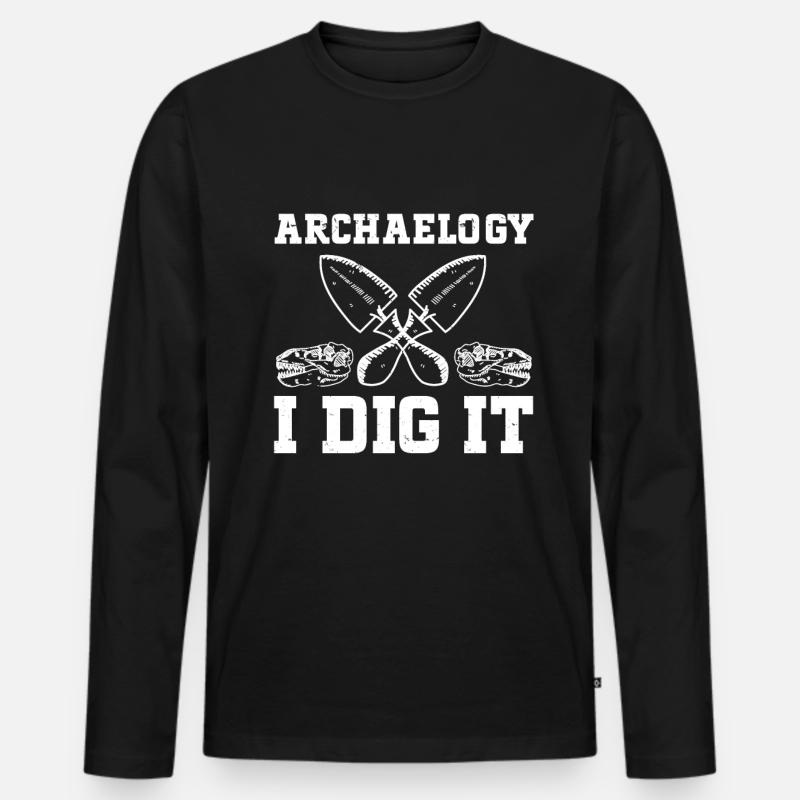 Archaeologist Archaeology - Männer Premium Bio Langarmshirt - Schwarz
