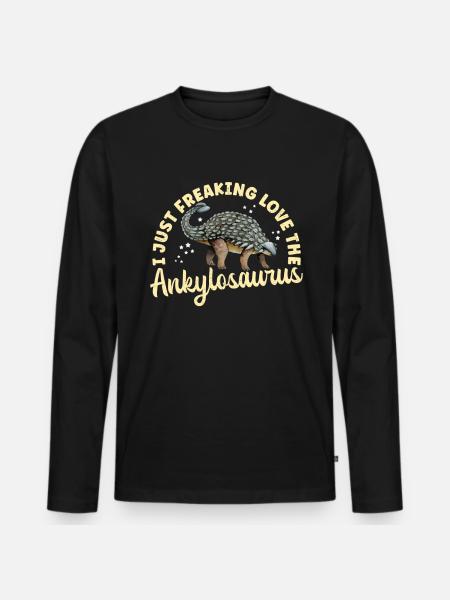 Ankylosaurus Ankylosaur Dinos Gift - Men's Premium Organic Long Sleeve Shirt - black