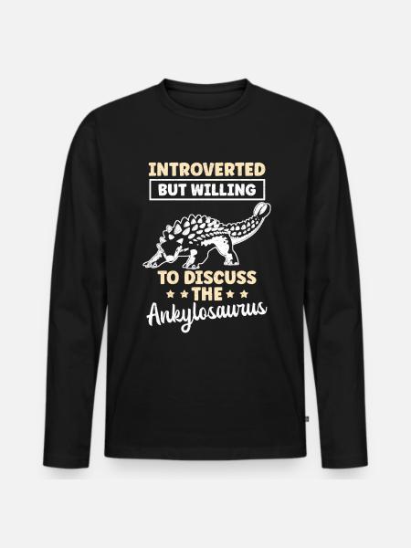 Ankylosaurus Dinos Ankylosaur Gift - Men's Premium Organic Long Sleeve Shirt - black