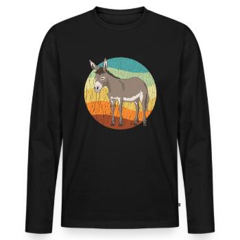 Maultier Maulesel Muli Maultiere Geschenk - Männer Premium Bio Langarmshirt - Schwarz - Vorne - Nico (187cm)