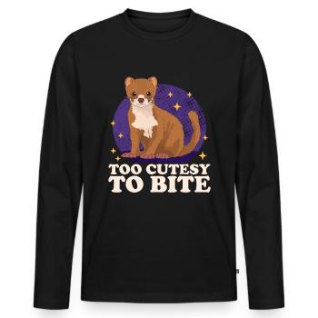 Weasel Mouse Weasel Small Weasel Gift - Men's Premium Organic Long Sleeve Shirt - black - Front - Nico (187cm)