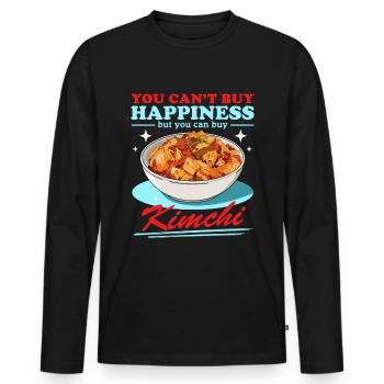 Kimchi Cuisine coréenne Kimchi Cadeau - T-shirt manches longues Premium bio Homme - noir - Devant - Nico (187cm)