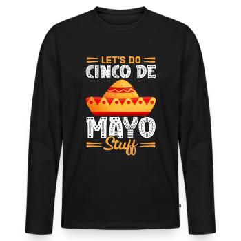 Cinco De Mayo Cadeau Fiesta Mexicain - T-shirt manches longues Premium bio Homme - noir - Devant - Nico (187cm)