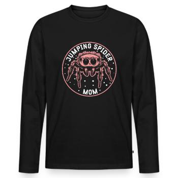 Springspinne Mom Springspinnen Geschenk - Männer Premium Bio Langarmshirt - Schwarz - Vorne - Nico (187cm)