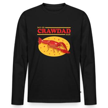 Flusskrebs Edelkrebs Meeresfrüchte Geschenk - Männer Premium Bio Langarmshirt - Schwarz - Vorne - Nico (187cm)