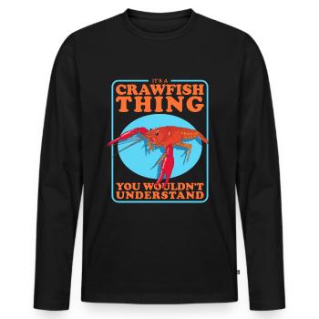 Flusskrebs Edelkrebs Meeresfrüchte Geschenk - Männer Premium Bio Langarmshirt - Schwarz - Vorne - Nico (187cm)