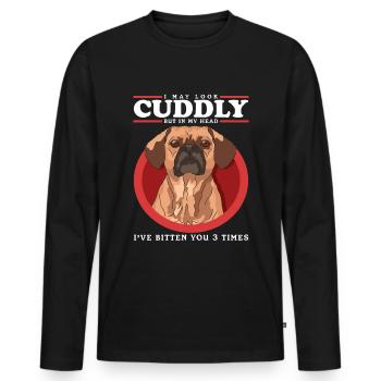 Puggle Hunde Hundebesitzer Hundehalter Geschenk - Männer Premium Bio Langarmshirt - Schwarz - Vorne - Nico (187cm)