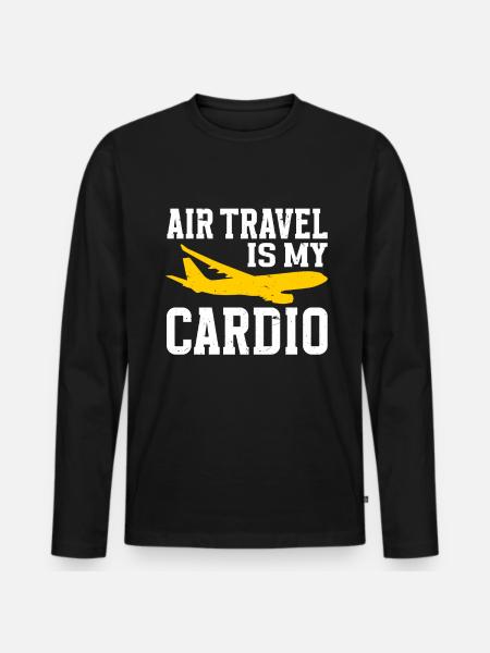 Stewardess Air Travel Flight Attendant - Men's Premium Organic Long Sleeve Shirt - black