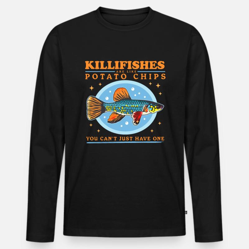 Eierlegende Zahnkarpfen Killifish Geschenk - Männer Premium Bio Langarmshirt - Schwarz