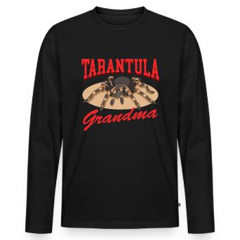 Tarantulas Granny Tarantula Spider Gift - Men's Premium Organic Long Sleeve Shirt - black - Front - Nico (187cm)