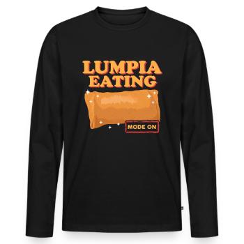 Lumpia Loempia Spring Roll Gift - Men's Premium Organic Long Sleeve Shirt - black - Front - Nico (187cm)