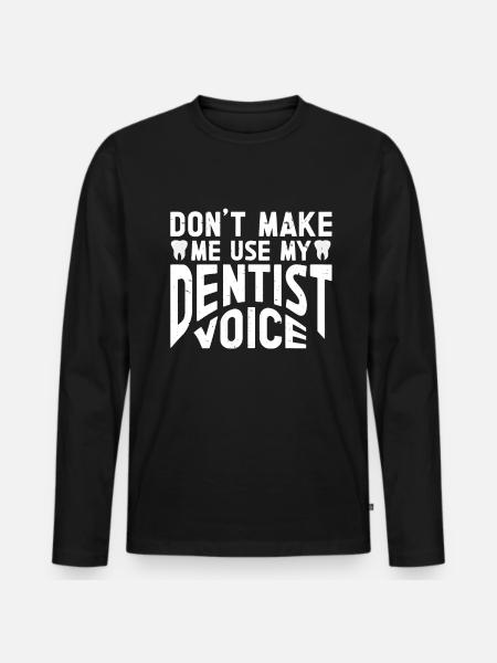 Dentiste Dentaire - T-shirt manches longues Premium bio Homme - noir