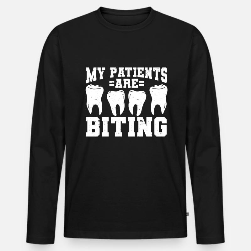 Dentist Dental - Männer Premium Bio Langarmshirt - Schwarz