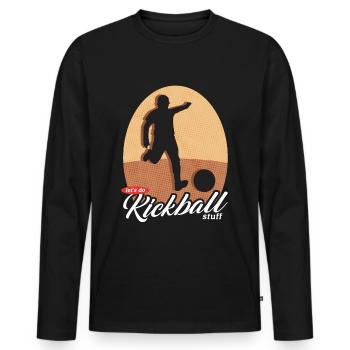 Kickball Kickball Player Kickballer Cadeau - T-shirt manches longues Premium bio Homme - noir - Devant - Nico (187cm)