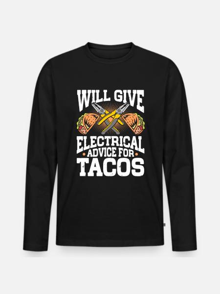 Electrician - Men's Premium Organic Long Sleeve Shirt - black