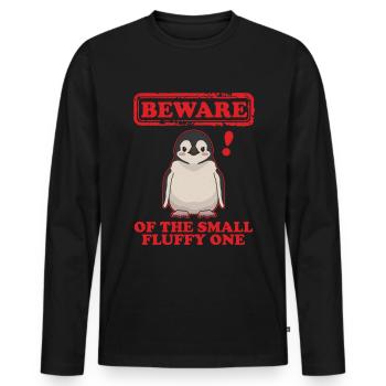Penguin Baby Funny Penguins Gifts - Men's Premium Organic Long Sleeve Shirt - black - Front - Nico (187cm)
