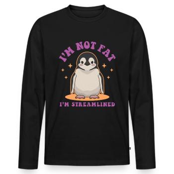 Pinguin Baby Pinguine Geschenke - Männer Premium Bio Langarmshirt - Schwarz - Vorne - Nico (187cm)