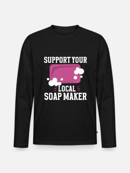 Soap Making Soap Maker - Men's Premium Organic Long Sleeve Shirt - black