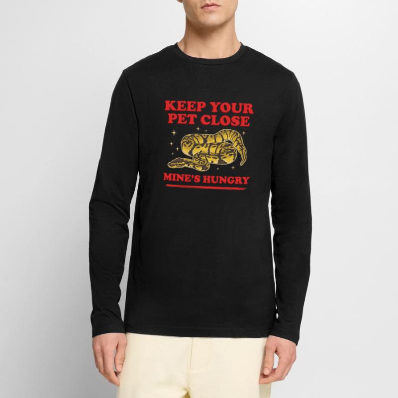 Roi Python Serpent Python Cadeau T-shirt manches longues Premium bio Homme