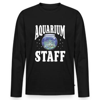 Aquarium Fish Tank Aquarist - Men's Premium Organic Long Sleeve Shirt - black - Front - Nico (187cm)