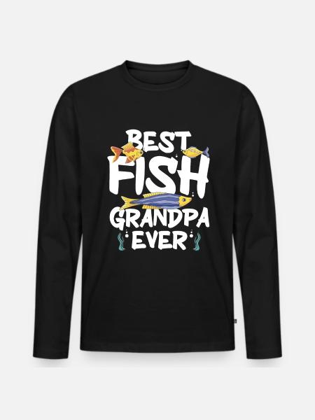 Aquarium Fish Tank Aquarist - Men's Premium Organic Long Sleeve Shirt - black