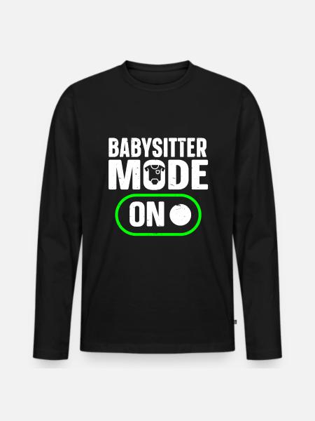 Babysitter Babysitting - Men's Premium Organic Long Sleeve Shirt - black