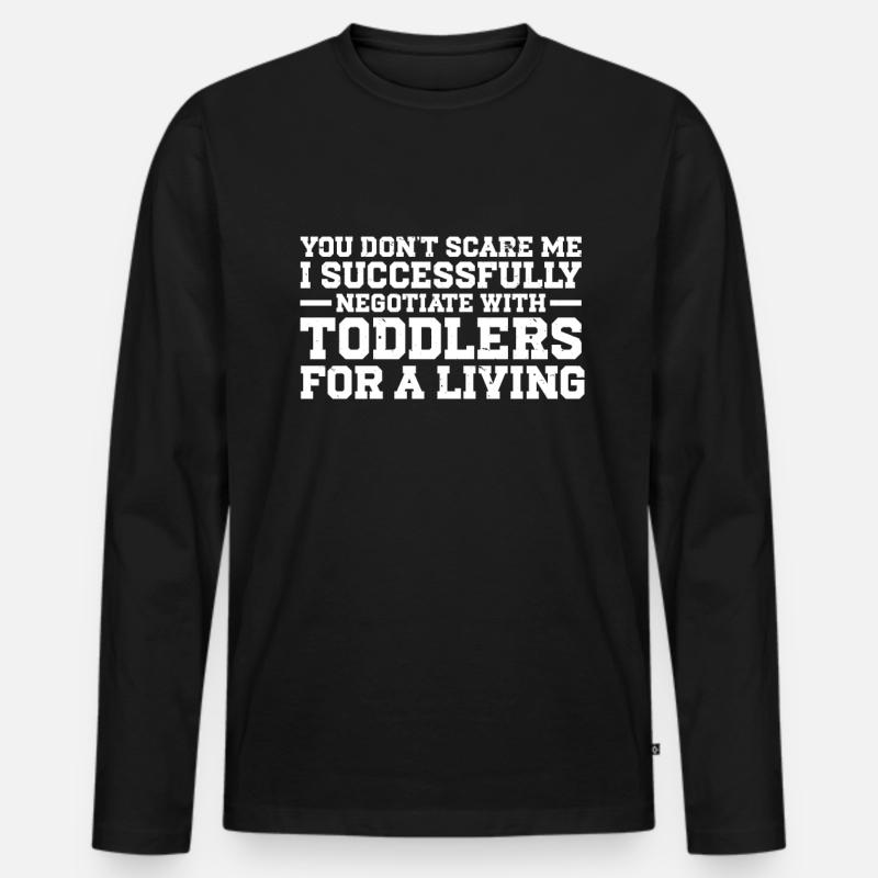 Babysitter Babysitting - Männer Premium Bio Langarmshirt - Schwarz