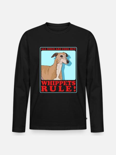 Whippet Small English Greyhound Gift - Men's Premium Organic Long Sleeve Shirt - black