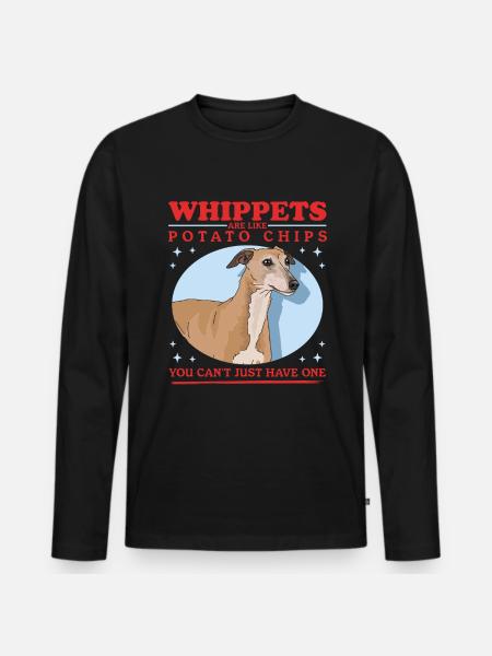 Whippet English Greyhound Gifts - Men's Premium Organic Long Sleeve Shirt - black