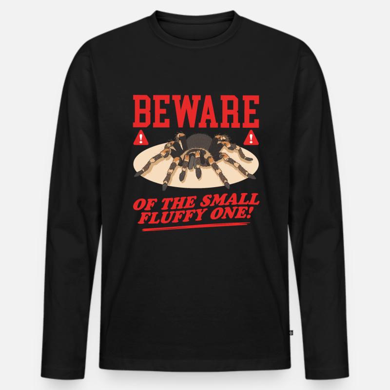 Vogelspinnen Tarantel Spinne Geschenk - Männer Premium Bio Langarmshirt - Schwarz