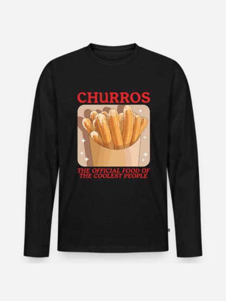 Churro Churros Gifts - Men's Premium Organic Long Sleeve Shirt - black