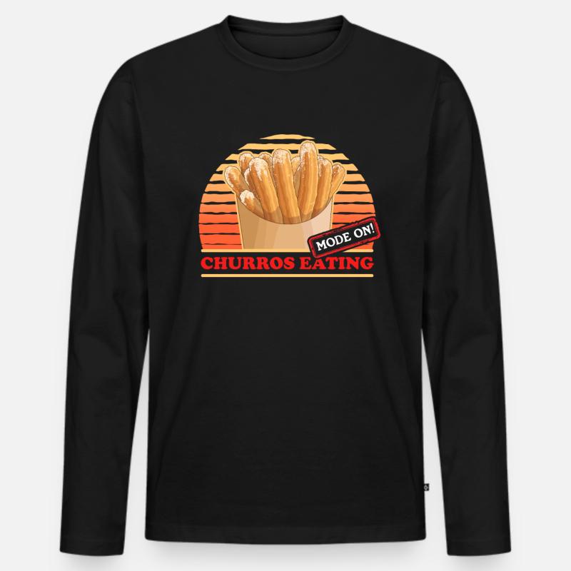 Churros Churro Geschenk - Männer Premium Bio Langarmshirt - Schwarz