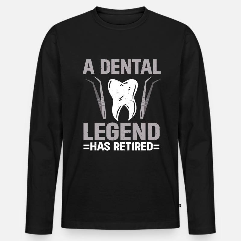 Dentist - Männer Premium Bio Langarmshirt - Schwarz