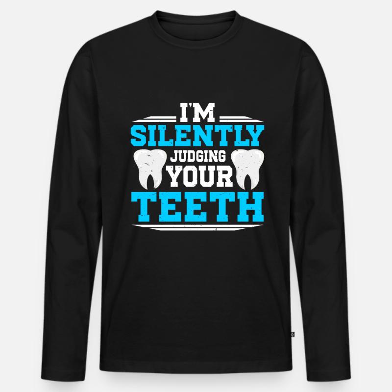 Dentist - Männer Premium Bio Langarmshirt - Schwarz