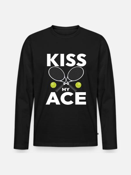 Tennis Player - Men's Premium Organic Long Sleeve Shirt - black