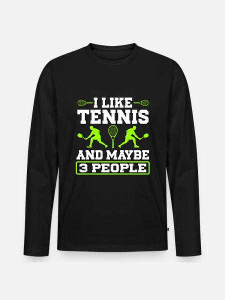 Tennis Player - Men's Premium Organic Long Sleeve Shirt - black