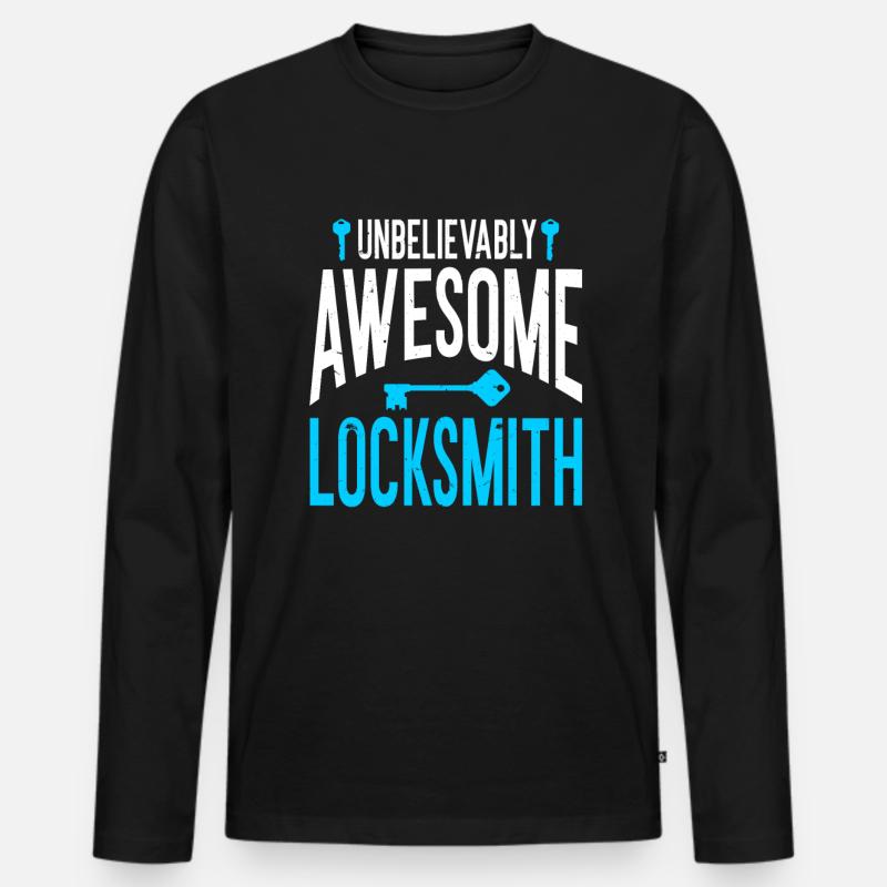 Locksmith Lockpicking Lockpicker - Männer Premium Bio Langarmshirt - Schwarz