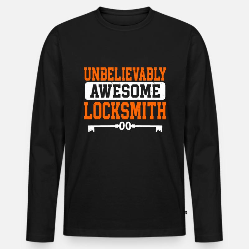 Locksmith Lockpicking Lockpicker - Männer Premium Bio Langarmshirt - Schwarz