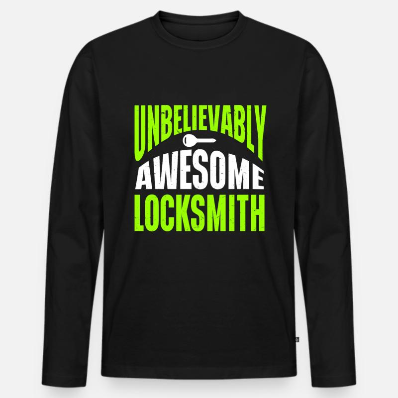 Locksmith Lockpicking Lockpicker - Männer Premium Bio Langarmshirt - Schwarz