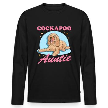 Cockapoo Tante Hundeliebhaber Geschenk - Männer Premium Bio Langarmshirt - Schwarz - Vorne - Nico (187cm)