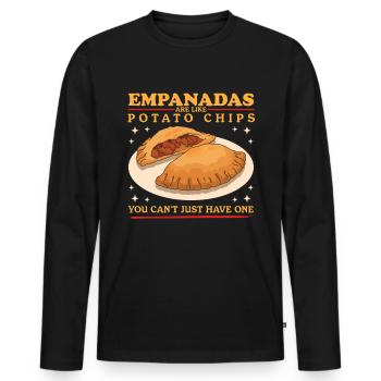 Empanada Empanadas Dumpling Cadeaux - T-shirt manches longues Premium bio Homme - noir - Devant - Nico (187cm)