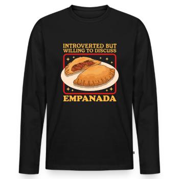 Empanadas Dumpling Empanada Cadeau - T-shirt manches longues Premium bio Homme - noir - Devant - Nico (187cm)