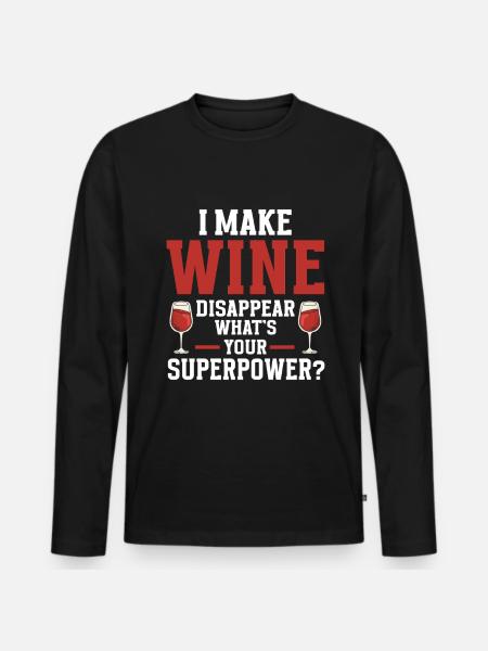Wine Tasting Funny Wine Lover - Men's Premium Organic Long Sleeve Shirt - black