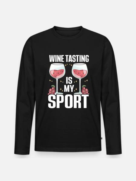 Wine Tasting Funny Wine Lover - Men's Premium Organic Long Sleeve Shirt - black