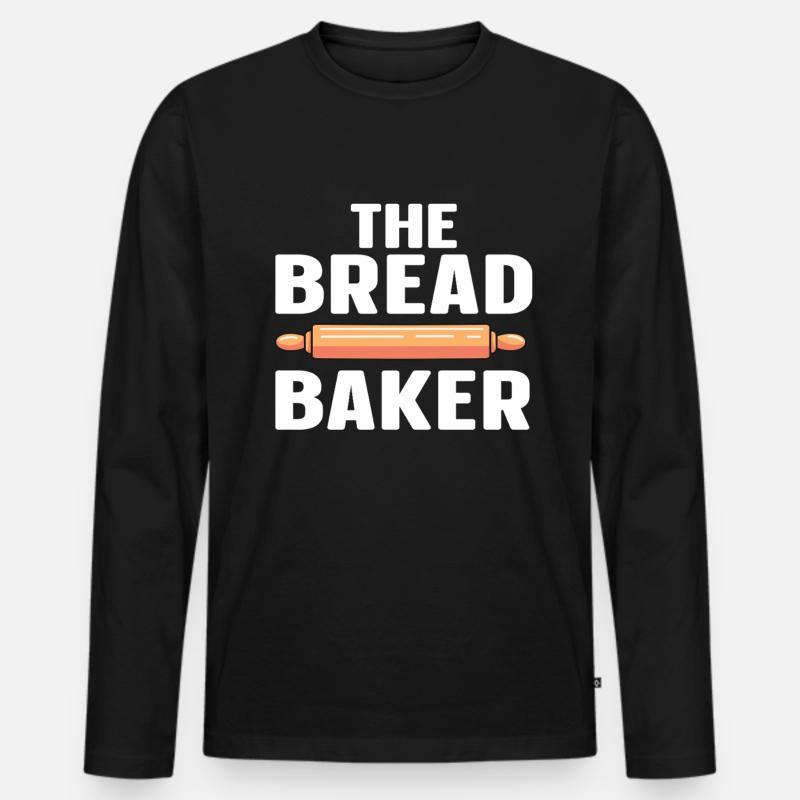 Baking Bakery Baker - Männer Premium Bio Langarmshirt - Schwarz