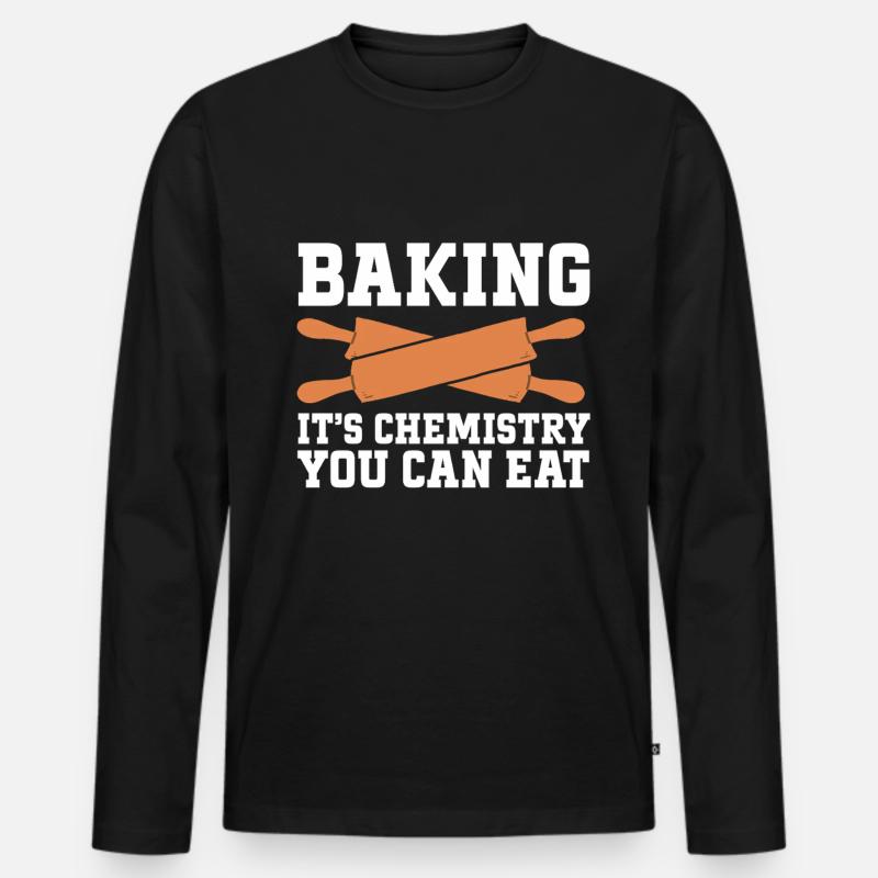 Baking Bakery Baker - Männer Premium Bio Langarmshirt - Schwarz