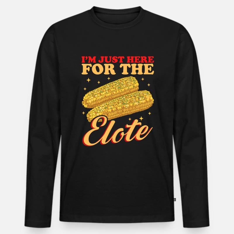 Elote mexikanischer Elotes Geschenk - Männer Premium Bio Langarmshirt - Schwarz